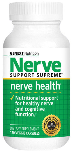 Nerve Support Supreme — nutritional support for healthy nerve and cognitive function — 120 veggie capsules.”