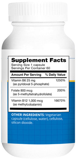 B6 • B12 • FOLATE  Methyl Folate Methyl B12 Energy Clarity