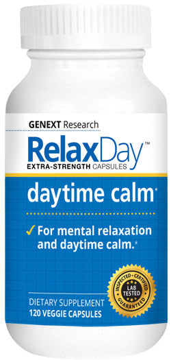 RELAX DAY is our top anti-anxiety supplement. It helps you relax and put you in a better mood. You can take it throughout the day for daytime calm without feeling groggy or fatigued. 